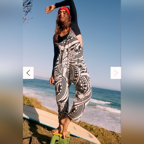 RARE Free People Movement Hotshot Onsie Printed Padma Black Combo Sz S NWT - Picture 4 of 8